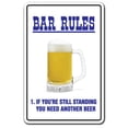 thumbnail image 1 of BAR Règles Aluminium Signe Parking Aluminium Signes Barman Salon Bière Alcool Alcool Intérieur/extérieur 14" de Haut, 1 of 1