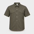thumbnail image 7 of Men's 2 Piece Cargo Set Short Sleeve Button Down Shirt with Pockets and Casual Trousers Workwear Outfit, 7 of 7