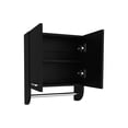 thumbnail image 4 of Bathroom Cabinet - Black Medicine With Towel Rod And Shelves, 16.2"w Rod, 6.8"h X Upper Shelf, 6.4"h Lower Dual Doors Metal Handles, Engineered Wood For Delightful Shelf Large Items, Smaller, 4 of 5