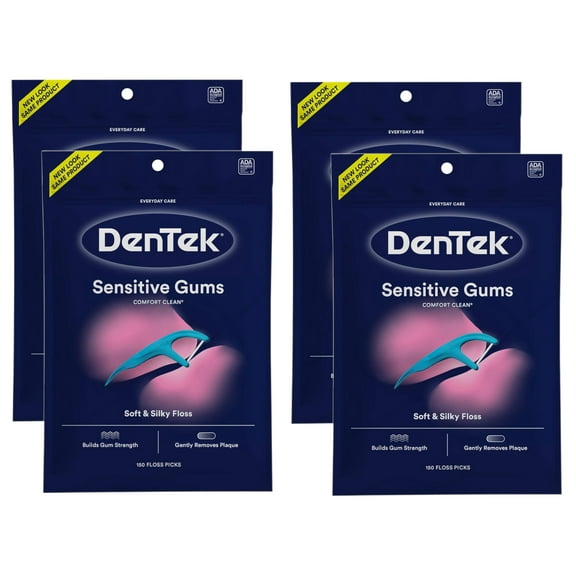 Dentek Comfort Clean Floss Picks Fresh Mint 150 Count (2 Pack) - Pack Of 2