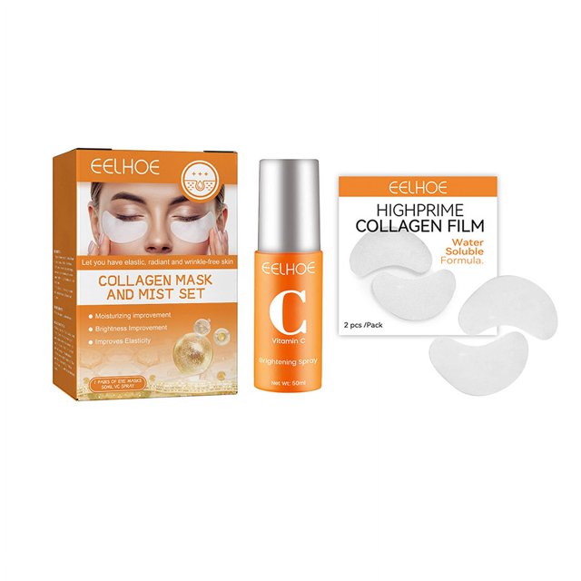 Mascarilla Facial antienvejecimiento de colágeno VC, suero blanqueador, juego de pulverizador, esencia para eliminar arrugas, levantamiento firme, hidratante hidraurónica, cuidado de la piel