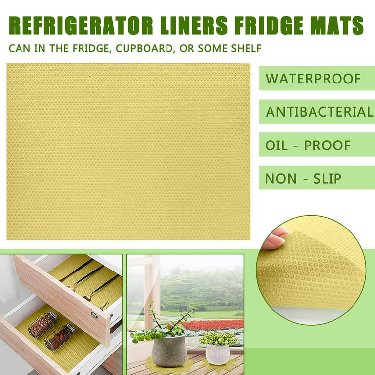 Anoak Shelf Liner Non Adhesive Drawer Liner, Non-Slip Kitchen Cabinet Liner  Washable Refrigerator Liners Waterproof Fridge Liner Drawer Mat for