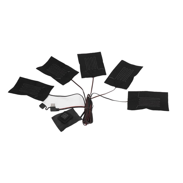Almohadilla 5 En 1, Chaleco Eléctrico, Almohadilla Térmica De Tela, 3 Engranajes, Temperatura Ajustable, Almohadilla Calefactora USB, Almohadilla Calefactora De Fibra Compuesta