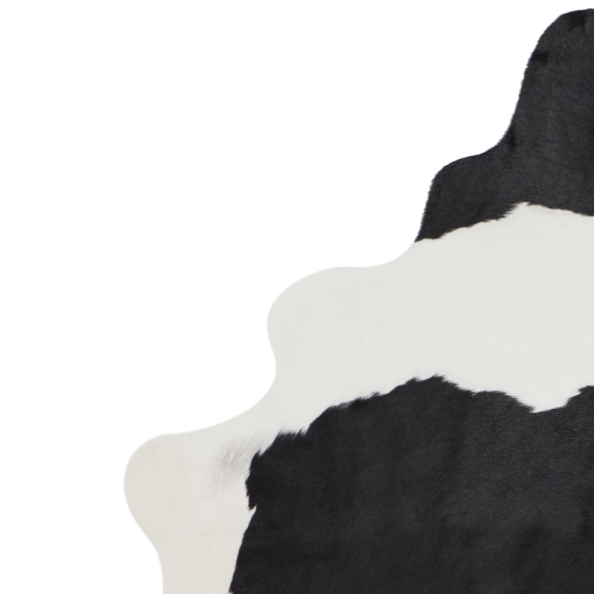 Safavieh  Handmade Cow Hide Lorean Cabin & Lodge Leather Rug Black/White 5'6" x 6'6" 6' x 9' White