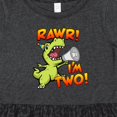 thumbnail image 4 of Inktastic Rawr I'm Two Dinosaur Girls Toddler Dress, 4 of 5