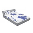 thumbnail image 3 of Ambesonne Flower Fitted Sheet & Pillow Sham Set, Oriental Art, Twin, Dark Violet, 3 of 3