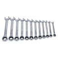 thumbnail image 4 of Fix Head Ratchet Wrench Set, Mirror Polished Finish Wrenches Combination 12Pcs Reinforced Open End  With Storage Bag For Household, 4 of 8