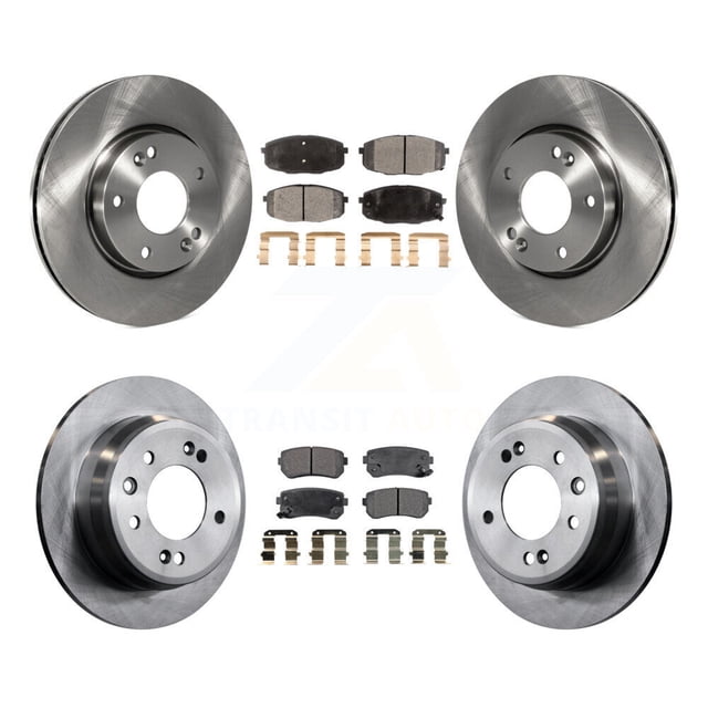 Transit Auto Front Rear Disc Brake Rotors and Ceramic Pads Kit for Car Hyundai Elantra K8T-101212