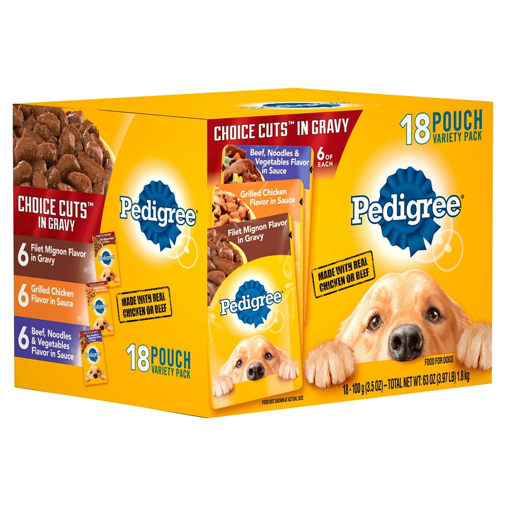 PEDIGREE CHOICE CUTS in Gravy Adult Soft Wet Meaty Dog Food Variety