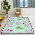 thumbnail image 3 of Coolnut Area Rug 60x39 inch, Cute Elephants with Hat and Trees Nursery Rug Floor Mat Kids Playing Mat for Living Room Bedroom, 3 of 6