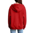 thumbnail image 3 of Hpapadks Womens Zip Up Hoodies Teen Girls Cozy Zipper Hoodie Soft Casual Street Style Womens Zip Up Sweatshirt Red, 3 of 8