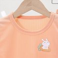 thumbnail image 4 of KPOPLK Toddler Little Girls Pajamas Long Sleeve Shirt and Pants Sleepwear Winter Kids Pjs Set Nightgown 1-14 Years Size 18-24 Months,Orange, 4 of 4
