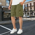 thumbnail image 2 of Mens Shorts - Men's Hiking Cargo Shorts Outdoor Summer Beach Shorts Gym Shorts Stretch Waist Athletic Gym Short Mens Gym Shorts with Pockets, 2 of 7