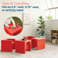 thumbnail image 3 of ECR4Kids Tri-Me 3-In-1 Multipurpose Outdoor Cube Chair, Children's Furniture, Red, 3 of 9