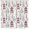 thumbnail image 4 of Christmas Shower Curtain Xmas Tree Shower Curtain Winter Snowflake Pattern Shower Curtain for Bathroom Decor Washable Durable Fabric Bathroom Curtains 72x72 in, 4 of 6