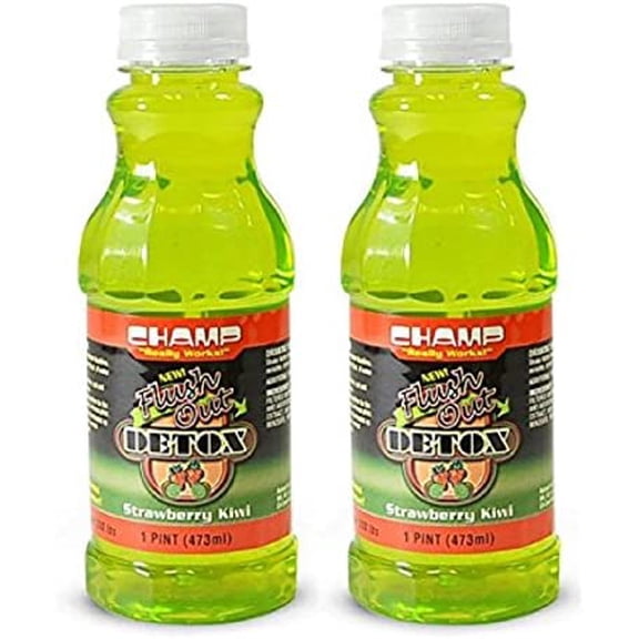Champ Flush Out Detox Drink, Strawberry Kiwi, 1 Pint (2 Count)
