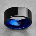 thumbnail image 3 of 10mm Black Blue Tungsten Carbide Wedding Ring Engagement Band for Men Size 7-13, 3 of 5