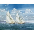 thumbnail image 3 of Unknown 24x19 Black Modern Framed Museum Art Print Titled - Sloops and Sail II, 3 of 5