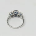 thumbnail image 3 of HeartsAndYou 4ct Round Cut Natural Sapphire & Moissanite Halo Ring 18K 14k SOLID White Gold, 3 of 9