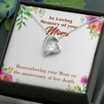 thumbnail image 2 of To Mom Remembrance Message Mom Death Anniversary Forever Necklace w Message Card, 2 of 7
