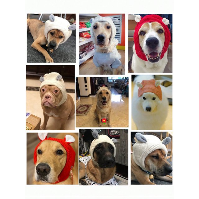 1pc Beige Pet Hat, Thickened And Warm With Cute Design