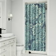 thumbnail image 2 of Chic Bohemian Shower Curtain 36x72 Inches, Quick-Dry Polyester with Plastic Hooks, Paisley Floral Retro Design for Elegant Bathrooms, 2 of 5