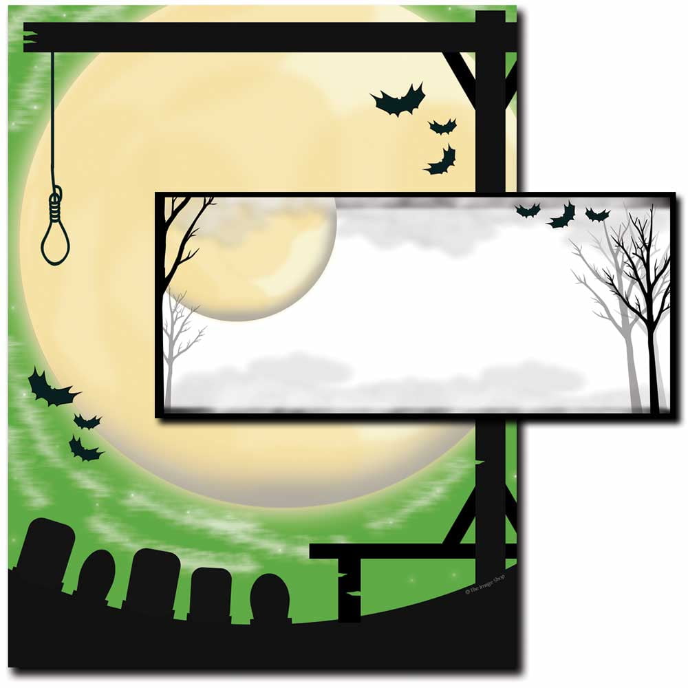 Gallows Humor Halloween Letterhead With Coordinating Envelopes, 25 Pack