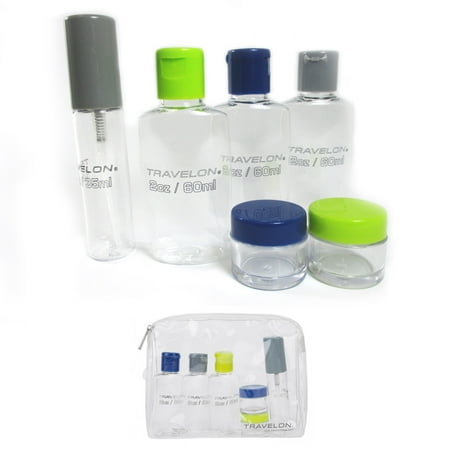 Travelon 6 Piece Carry On Tsa Travel Bottles Set Plastic Empty Jar Travelon 6 Piece Carry On Tsa Travel Bottles Set Plastic Empty Jar Storage Container Bag