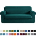 thumbnail image 1 of CHUN YI Stretch 2-Piece Checks Sofa Cover with Cushion Cover Slipcover, 1 of 6