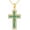 Style 1, variant on Emerald Necklaces for Women 18K Gold Plated Silver Cross Green Emerald Pendant Necklaces, May Birthstone 16+2"
