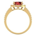 thumbnail image 4 of 1.8 ct Round Cut Natural Garnet with Simulated Diamond Halo Accents 18K Yellow Gold Womens Engagement Ring, 4 of 5