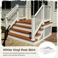 thumbnail image 3 of 4 Pcs 4" Vinyl Post Skirts, Split Style Vinyl Fence Post Skirts, White Post Sleeves, Vinyl Column Wraps for Outdoor Vinyl Stair Rails, Two-Piece England Base Trims for Porch, 3 of 7