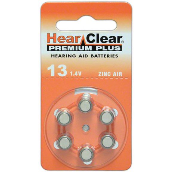 60 Hearclear Hearing Aid Batteries Size: 13