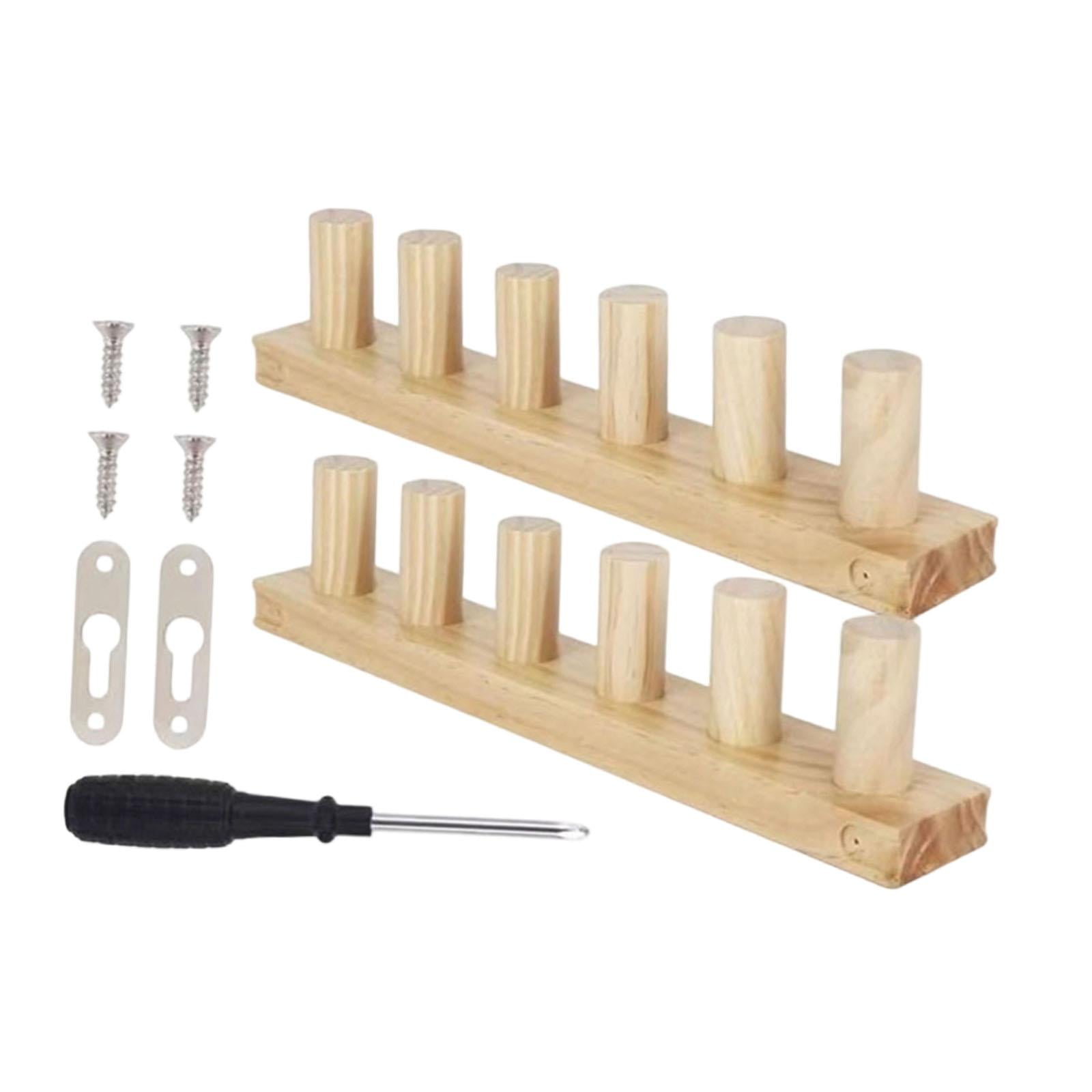 Wooden Knitting Loom Kit Weaving Loom Chunky Yarn Blanket Adjustable Wooden Frame for Beginners and Hobbyists