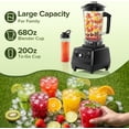 thumbnail image 4 of High-Speed Blender for Smoothies with 68oz Pitcher and 20oz Cup, Ice Crushing Motor for  Fruits and Nuts, Black, 4 of 6