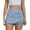 Light Blue, variant on Casual Skirt for Women Mini Skirt Denim Wrap Crinkle High Waist Built In Short Liner Stretch Sturdy Fall Daily Street Outdoor Women Clothings
