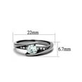 thumbnail image 2 of Women's .87 Ct Round Cut Cubic Zirconia, Stainless Steel Engagement Ring Size 9, 2 of 5