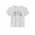 thumbnail image 4 of USA Patchwork Women's Graphic Cropped Baby Tee with Short Sleeves, Sizes XXS-XXL, 4 of 4