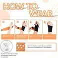 thumbnail image 3 of Topboutique Wrist Brace,2 Pcs Adjustable Compression Wrist Wrap,Ultra-Thin Wrist Wraps,Carpal Tunnel Brace Support for Pain Relief, Arthritis, Tendonitis,Fitness Enthusiasts (Black orange), 3 of 9