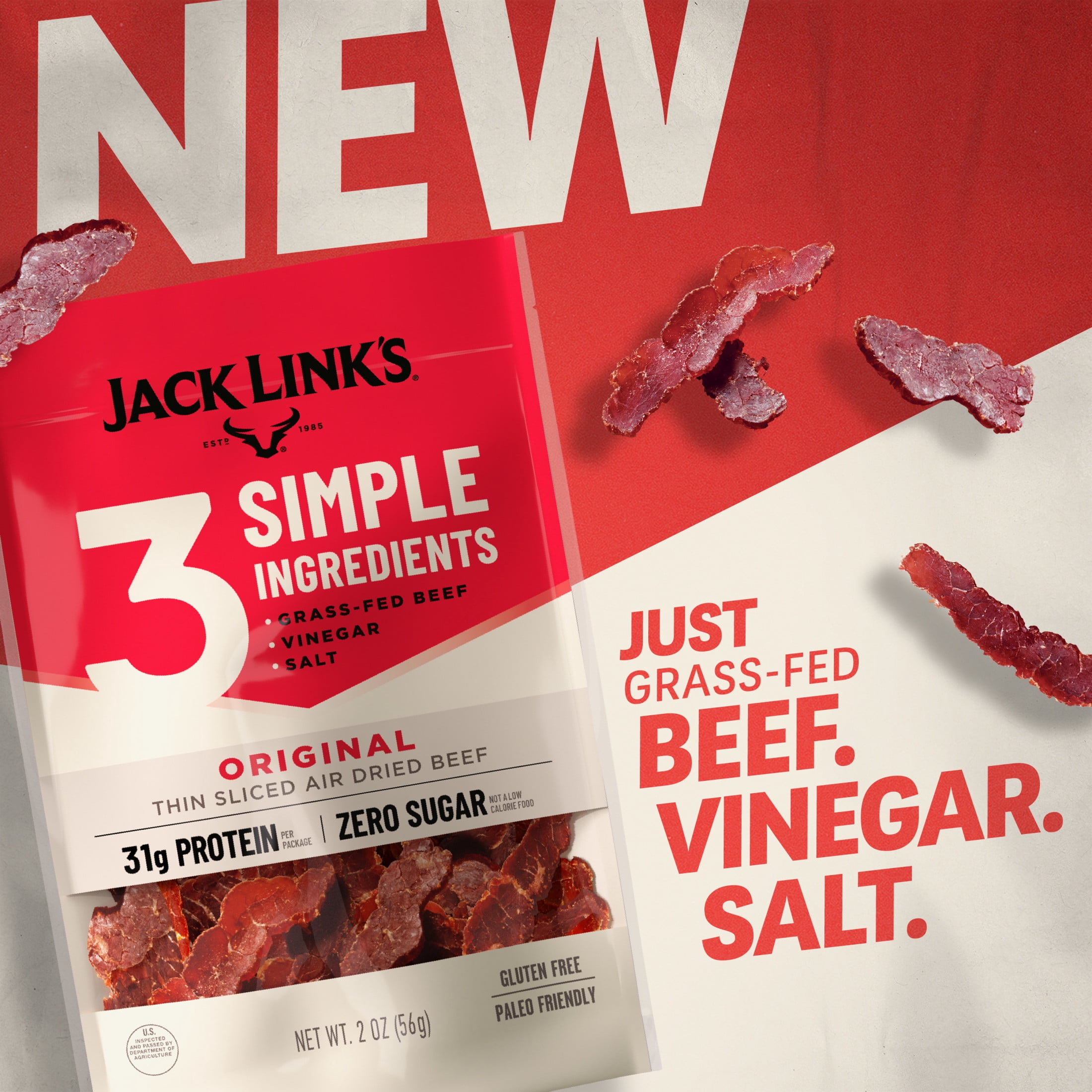 Jack Link’s Air Dried Steak Slices, 2oz Original