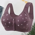 thumbnail image 5 of WCJM Soft Cotton Thin Front Buttoned Lingerie Women's Thin No Wire Back Fitting Plus Size Bra Wireless Padded Yoga Crop Top, 5 of 9