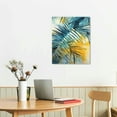 thumbnail image 2 of COMIO Tropical Leaves Pictures Wall Art: Abstract Palm Tree Prints Leaf Canvas Artwork Fern Botanical Watercolor Painting for Modern Living Room Bathroom Bedroom Ready to Hang, 2 of 4
