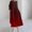 Red, variant on Women's Dress, Mid Calf Length Bohemian Print Dress with Short Sleeves and Round Neck for Casual Wear