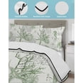 thumbnail image 4 of Sage Green Coastal Full Size Down Alternative Comforter, Lightweight Comforter Quilt Bedding Set with Pillow Shams Coral Starfish Nautical Compass All Seasons Bed Comforter Duvet Insert 78"x90", 4 of 7