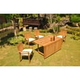 thumbnail image 7 of Grade-A Teak Dining Set: 4 Seater 5 Pc: 60" Square Rectangle Butterfly Table And 4 Leveb Stacking Arm Chairs Outdoor Patio WholesaleTeak #51LV1405, 7 of 7