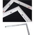 thumbnail image 3 of Regla de Metal de 500mm, Regla de medición cuadrada de acero inoxidable, regla de ángulo doble en forma de L para herramientas de costura de cuero hechas a mano Diy, 1 ud., 3 of 5