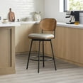 thumbnail image 2 of CHITA Swivel Counter Bar Stool with Metal Legs Set of 2, 2 of 10