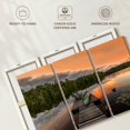 thumbnail image 6 of Elephant Stock Lake Ontario Dock At Sunset Wall Art - Horizontal Multi Panel Canvas - Living Room Wall Decor - Nature Multi Panel - Orange And Gray Decor - 45" x 28", 6 of 8