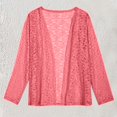 thumbnail image 2 of Women's Plus Size Cardigans Open Front Long Sleeve Sheer Lace Cover Up, 2 of 2