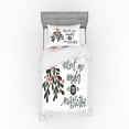 thumbnail image 2 of Ambesonne Saying Bedding Set 4 Pcs, Meet Me Under Mistletoe, Queen, Charcoal Grey Vermilion, 2 of 3